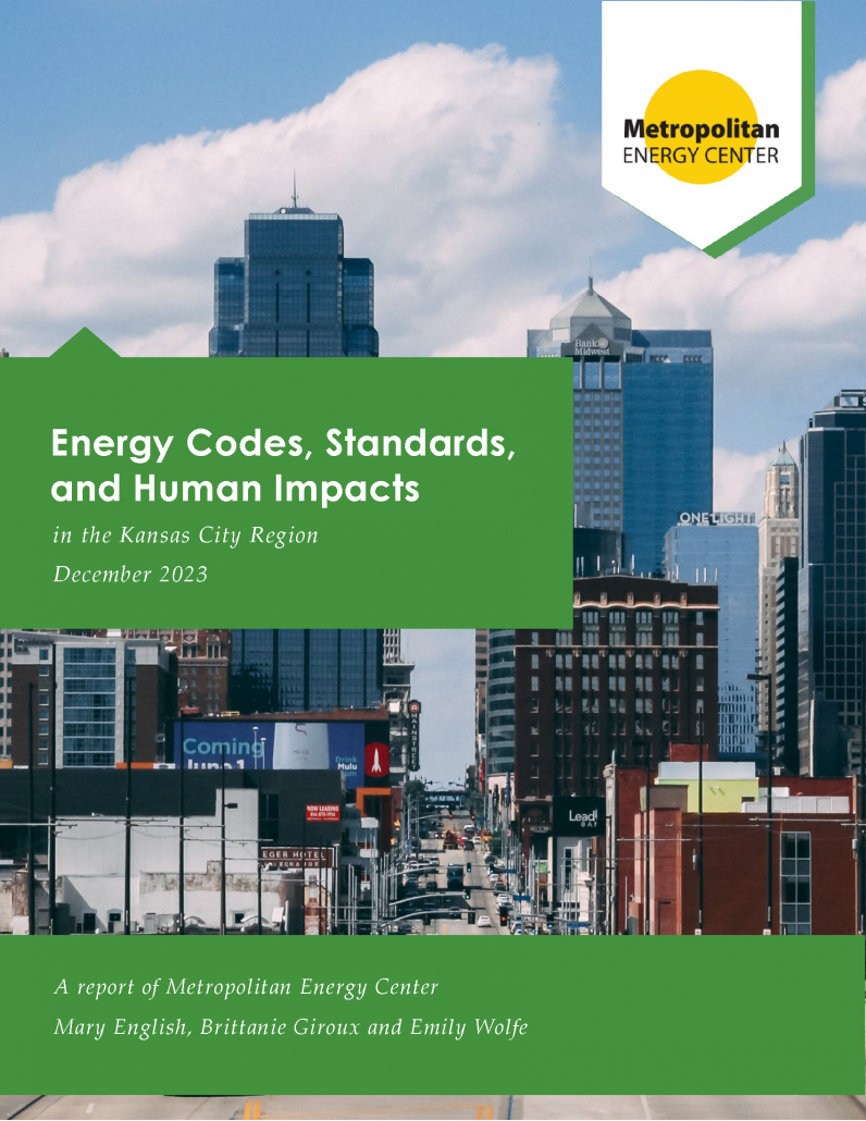 Report Cover for the report "Energy Codes, Standards, and Human Impact", published by MEC in December 2023.